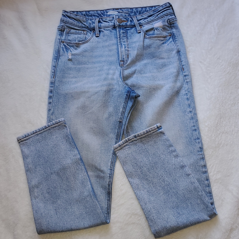 Old Navy Power straight high rise Women's  6 sky blue pants